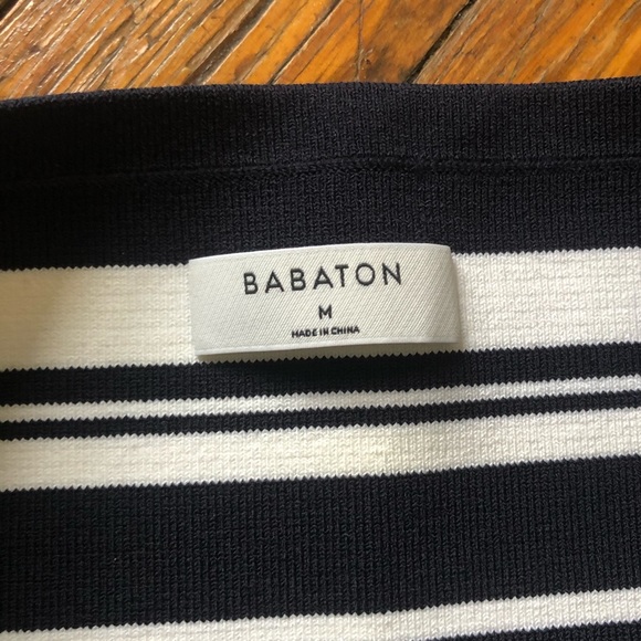 NWOT Aritzia tube top, navy with white stripes, M - Picture 4 of 5